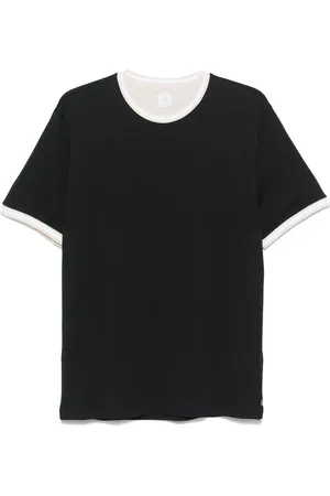 ELEVENTY T-Shirt mit gestreiftem Rand