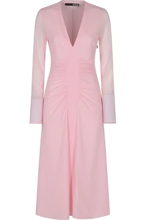 ROTATE Midikleid mit Raffung