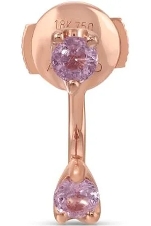Anita Einzelner 18kt Orbit Rotgoldohrring mit Saphir