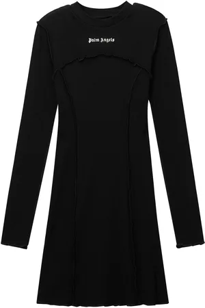 Palm Angels Geripptes Kleid mit Logo