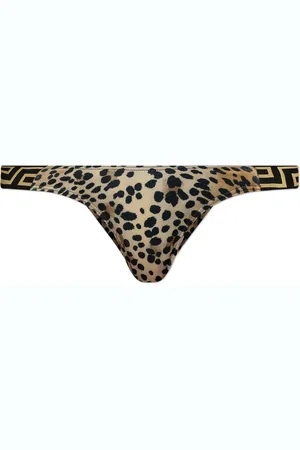 VERSACE Bikinihöschen mit Leoparden-Print