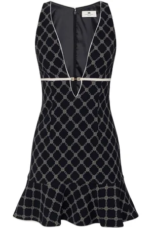Elisabetta Franchi Kleid mit Rauten-Print