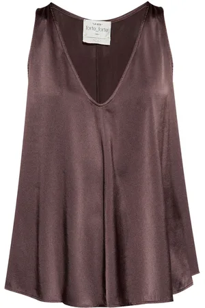 FORTE FORTE Seidenbluse mit V-Ausschnitt
