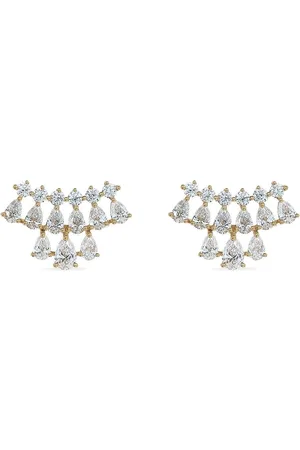Anita 18kt Daphne Gelbgoldohrstecker mit Diamanten
