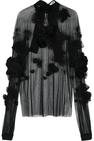 Viktor & Rolf Bluse mit Blumenstickerei