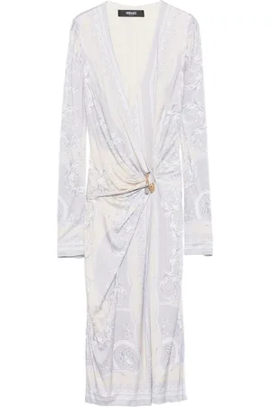 VERSACE Midikleid mit Coupe des Dieux-Print