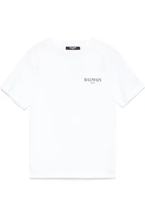 Balmain T-Shirt mit gummiertem Logo