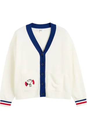 Chinti & Parker X Peanuts Cardigan mit Snoopy-Applikation