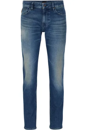 HUGO BOSS Gerade Jeans mit Logo-Patch