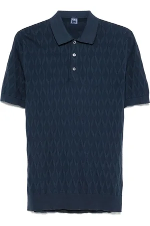 FEDELI Strukturiertes Poloshirt