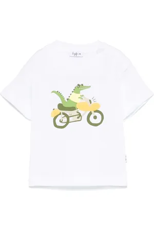 Il gufo T-Shirt mit Krokodil-Print