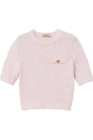 Twin-Set Cropped-Pullover mit Oval T-Knöpfen