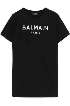 Balmain Kleid mit Logo-Applikation