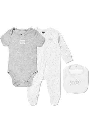 DKNY Strampler-Set mit Logo-Patch