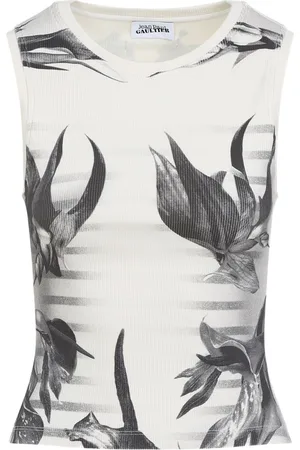 Jean Paul Gaultier Top mit Blumen-Print