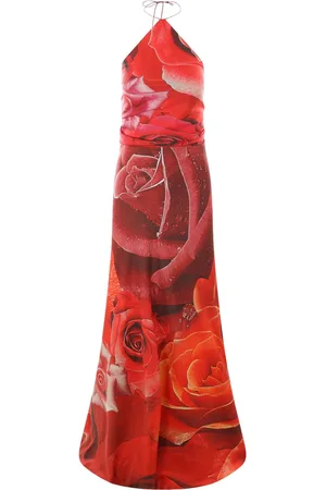 Roberto Cavalli Maxikleid mit Garden Rose-Print