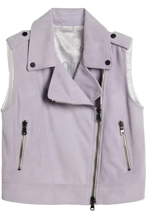 Brunello Cucinelli Bikerweste aus Wildleder