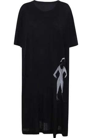 YOHJI YAMAMOTO Midikleid mit grafischem Print