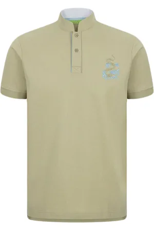 SHANGHAI TANG Poloshirt mit Drachenstickerei