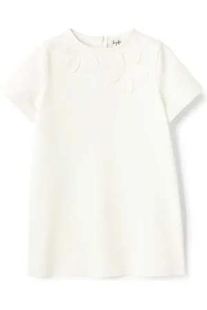 Il gufo Kleid mit Blumenstickerei