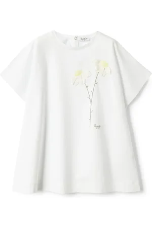 Il gufo Kleid mit Blumenstickerei