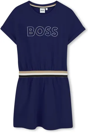 HUGO BOSS Kleid mit kurzen Ärmeln