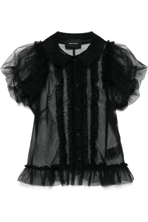 Simone Rocha Semi-transparente Rüschenbluse
