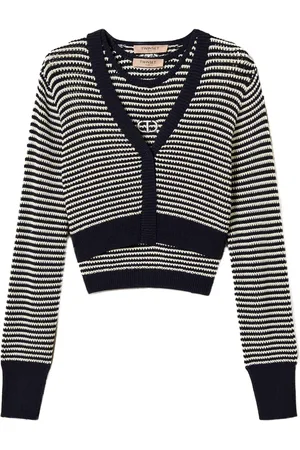 Twin-Set Gestreifter Oval T Cardigan