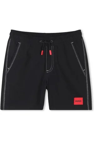 HUGO BOSS Badeshorts mit Logo-Patch