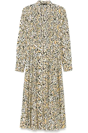 Maje Midikleid mit Leoparden-Print