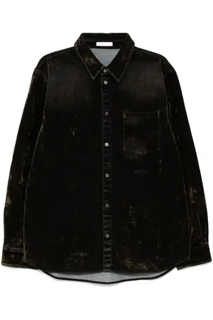 Helmut Lang Curved Classic Flocked Hemd
