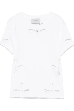 COPERNI T-Shirt mit Blumenstickerei