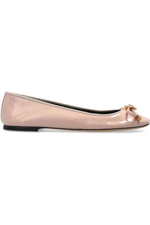 VERSACE Opera Bow Ballerinas aus Lackleder