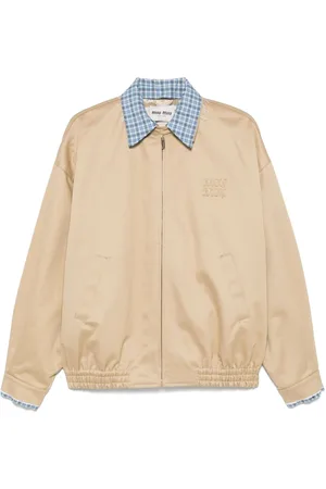 Miu Miu Bomberjacke mit Logo-Stickerei