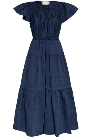 ULLA JOHNSON Midikleid mit Falten