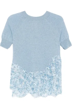 ERMANNO SCERVINO T-Shirt mit Spitzeneinsatz