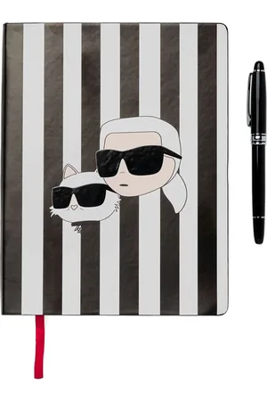 Karl Lagerfeld Ikon Set aus Notizbuch und Stift