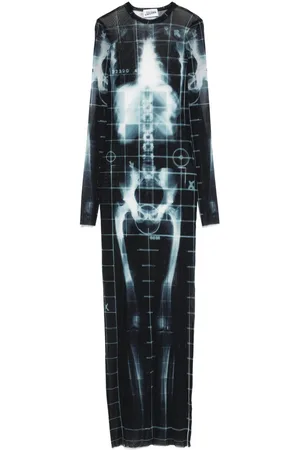 Jean Paul Gaultier Squeletor Maxikleid