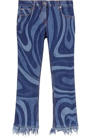 Puccini Jeans mit Marmo-Print
