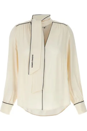 Elisabetta Franchi Georgette-Bluse mit Schleifenkragen