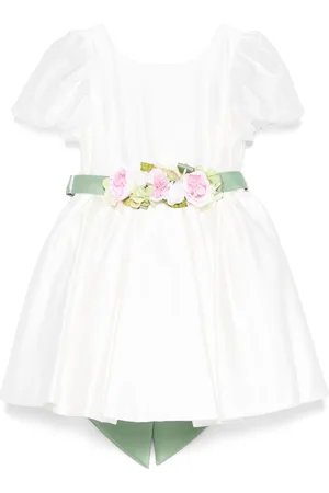 COLORICHIARI Kleid mit Blumenapplikation