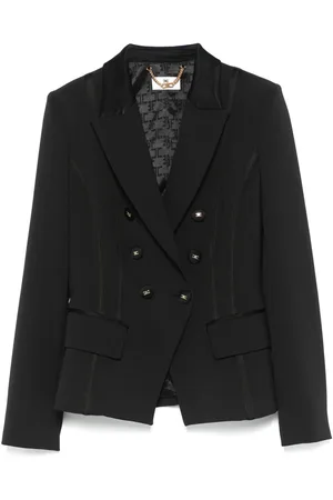 Elisabetta Franchi Krepp-Blazer mit Satindetail