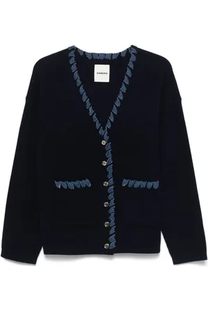 Sandro Cardigan mit Jeansbesatz
