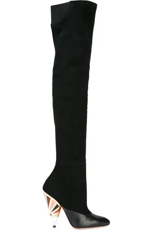 Givenchy Overknee-Stiefel mit bedrucktem Absatz
