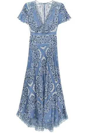 Maje Midikleid mit Blumen-Print