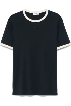 Sandro T-Shirt mit Kontrastdetails