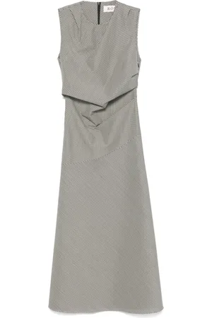 Rohe Kariertes Midikleid