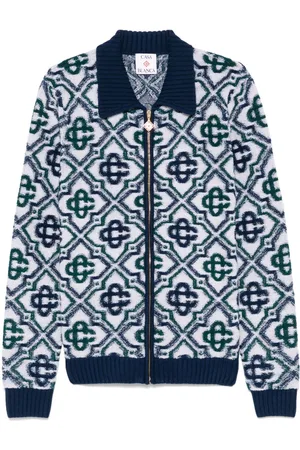 Casablanca Cardigan aus Monogramm-Jacquard