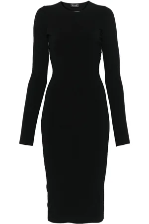 MUGLER Gestricktes Illusion Midikleid