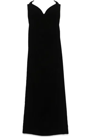 MUGLER Trägerloses Samtkleid
